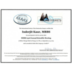 ISHRS Certifiacation of Dr Inder