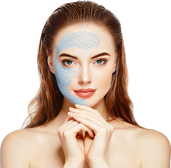 woman spa mask half face beauty concept healthy po xsnkxzr.png